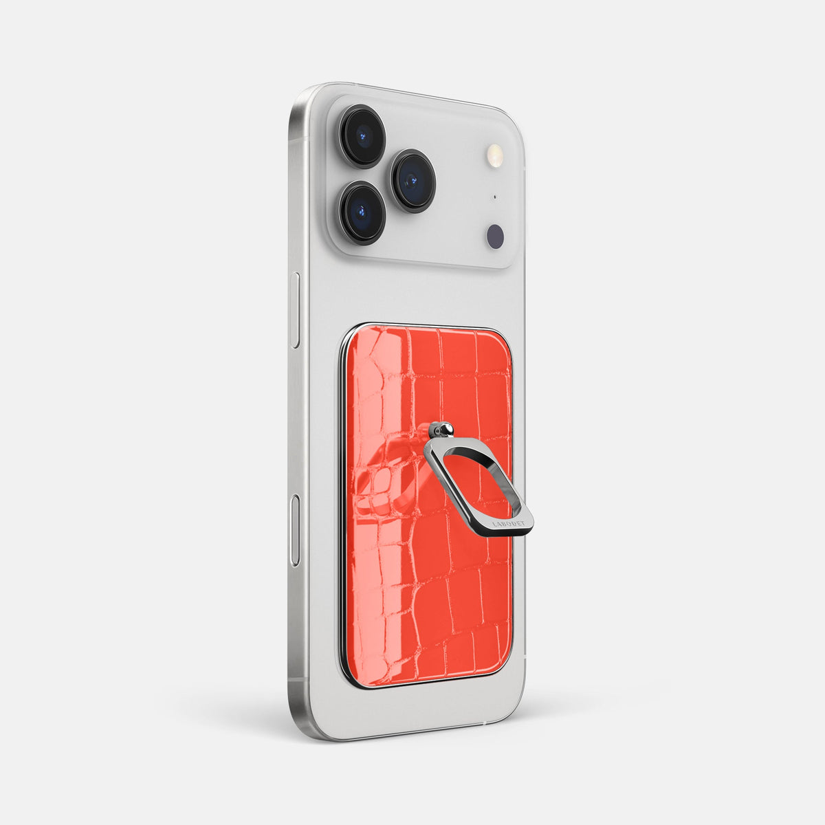 MagSafe Ring For iPhone 18 Pro Max In Shiny Alligator -1 | Coral-Orange-Steel