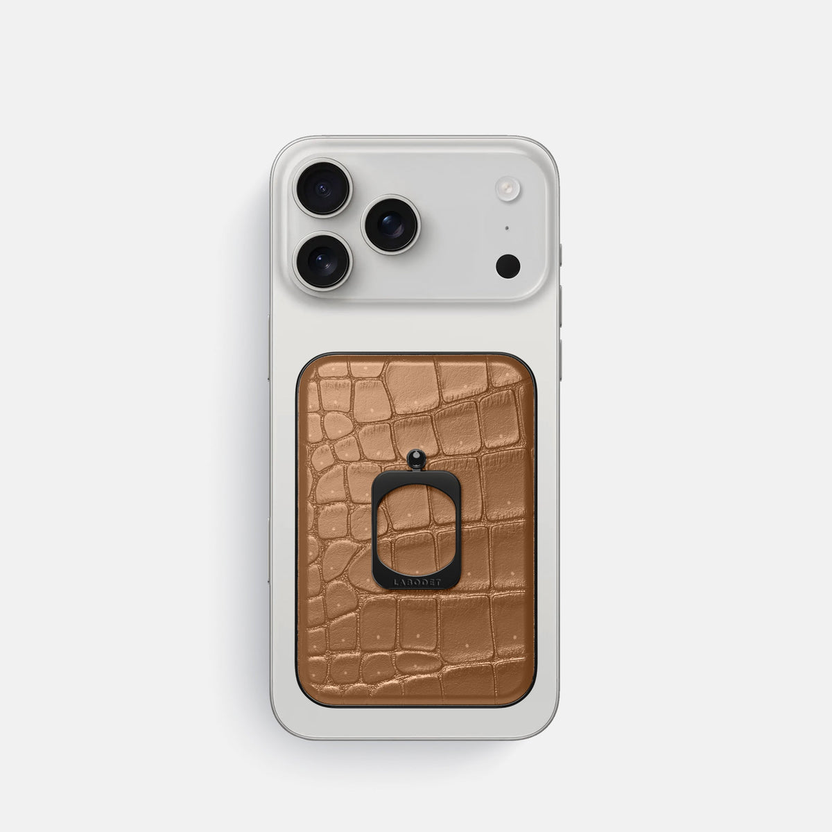 MagSafe Ring For iPhone 18 Pro In Porosus Crocodile -2 | Milk-Chocolate-Black