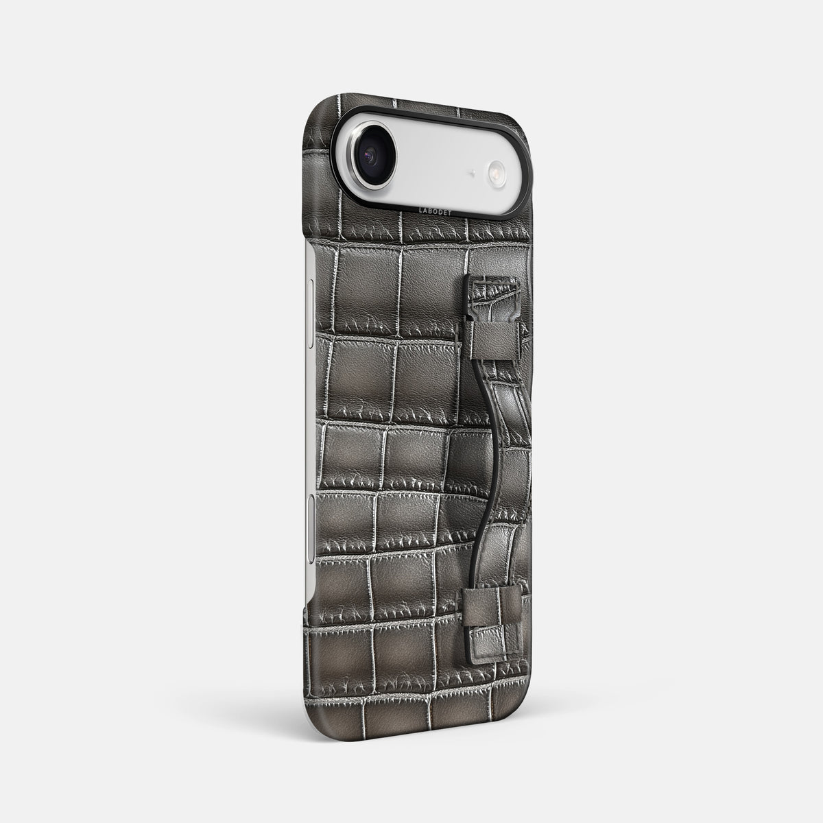 Handle Case For iPhone 17 Air In Patina Alligator -2 | Grey-Black