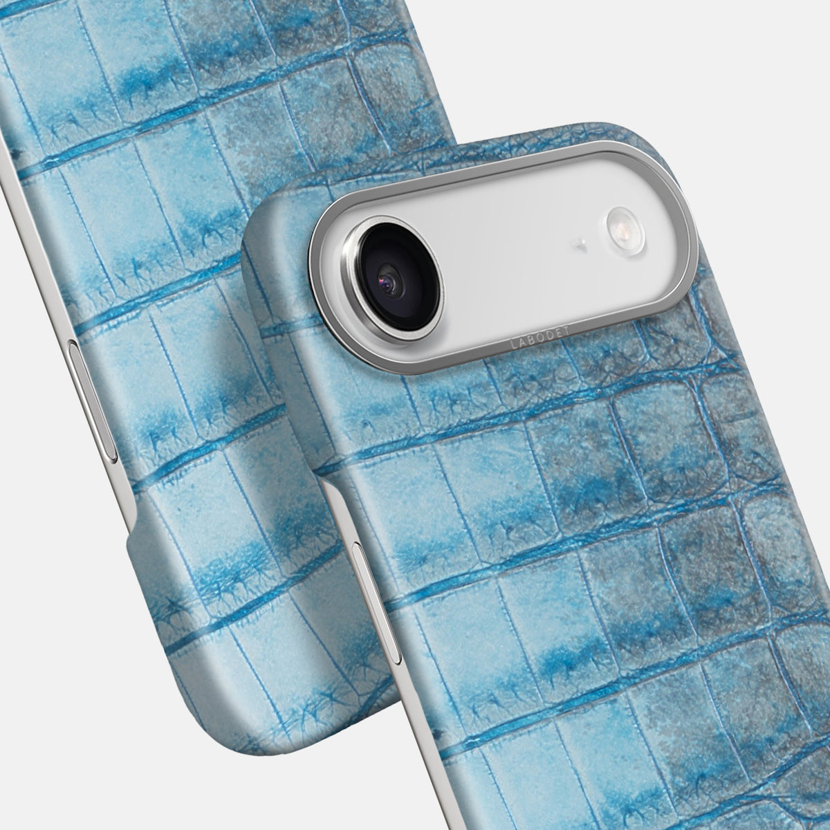 Classic Case For iPhone 17 Air In Himalayan Crocodile -5 | Ice-Blue-Steel