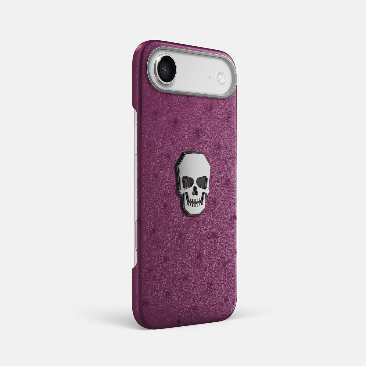 Classic Case With Titanium Skull For iPhone 17 Air In Ostrich -2 | Purple-Steel