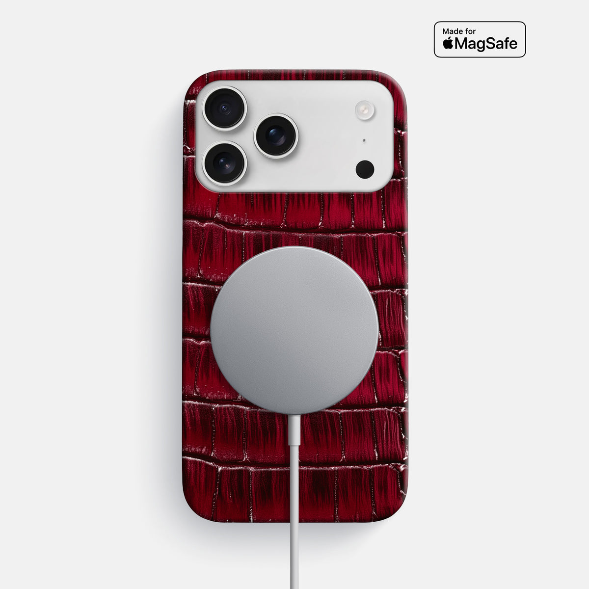 Slim Case For iPhone 17 Pro Max In Patina Alligator -5 | Havana-Burgundy