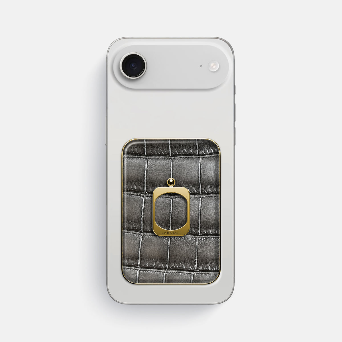 MagSafe Ring For iPhone 17 Air In Patina Alligator -2 | Grey-Gold