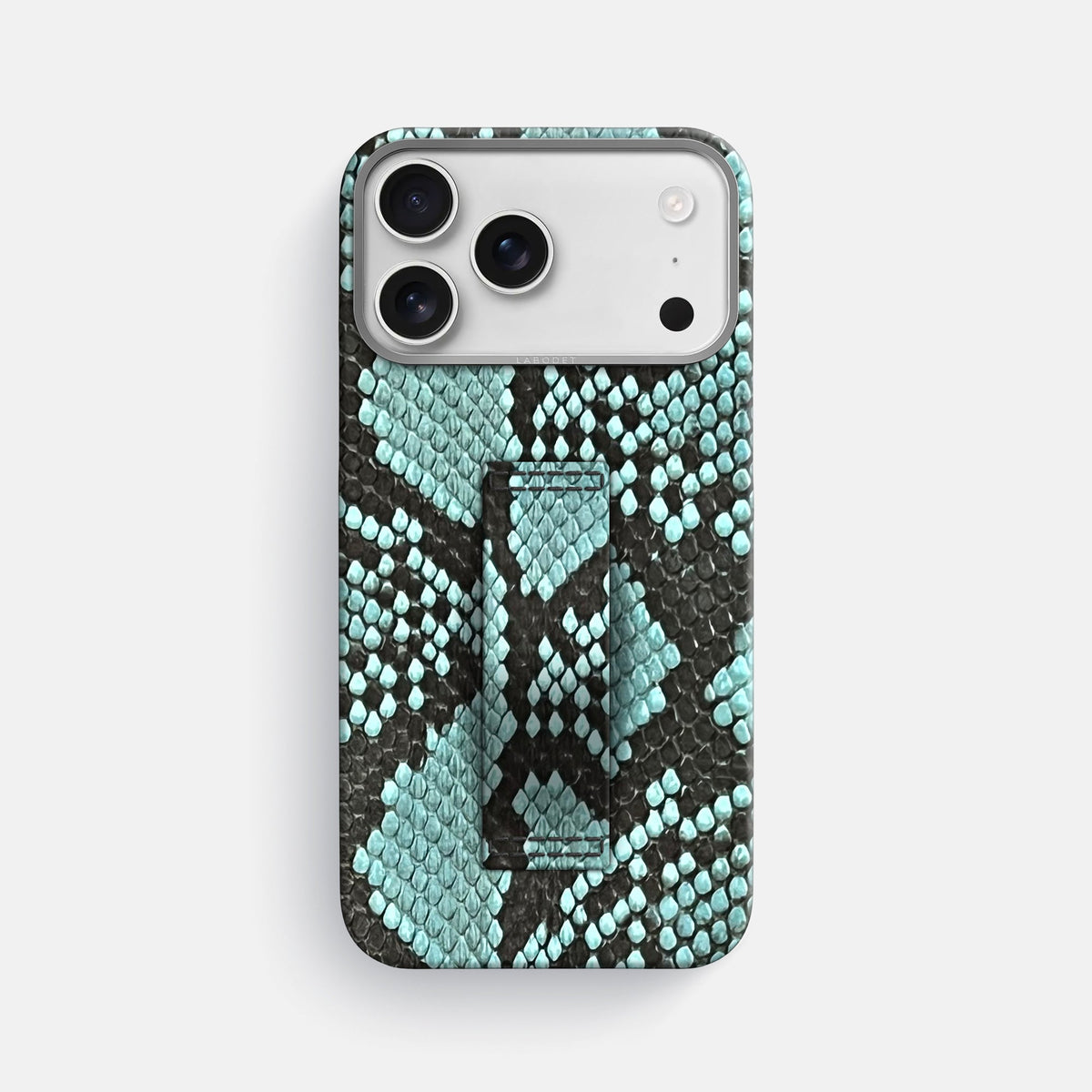 Finger Case For iPhone 18 Pro Max In Deluxe Python -1 | Blue-Lagoon-Steel