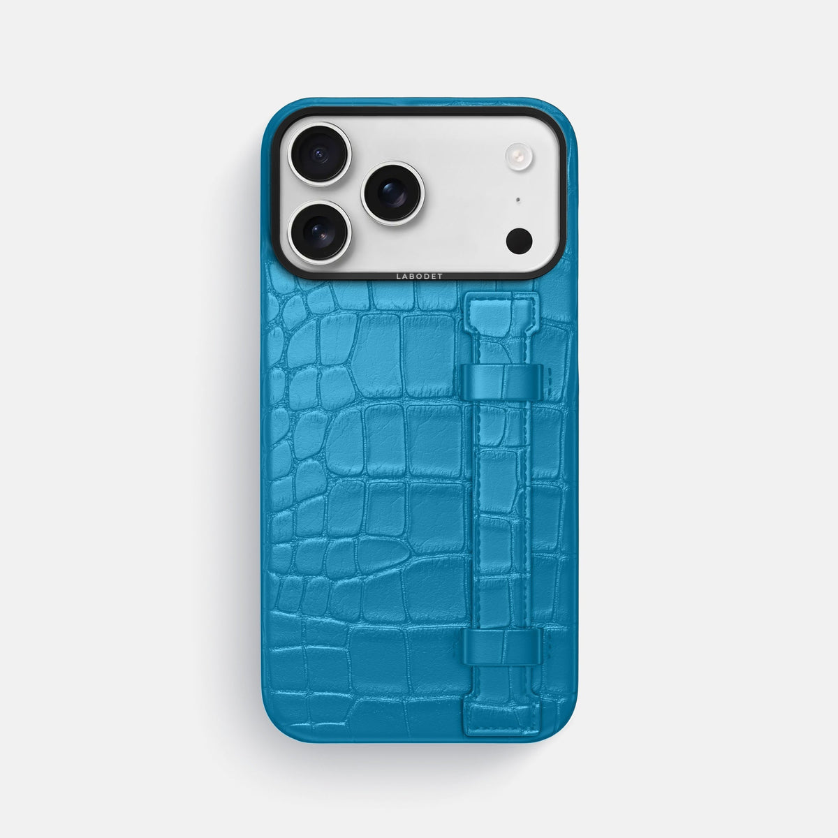 Handle Case For iPhone 18 Pro Max In Alligator -1 | Curaçao-Blue-Black