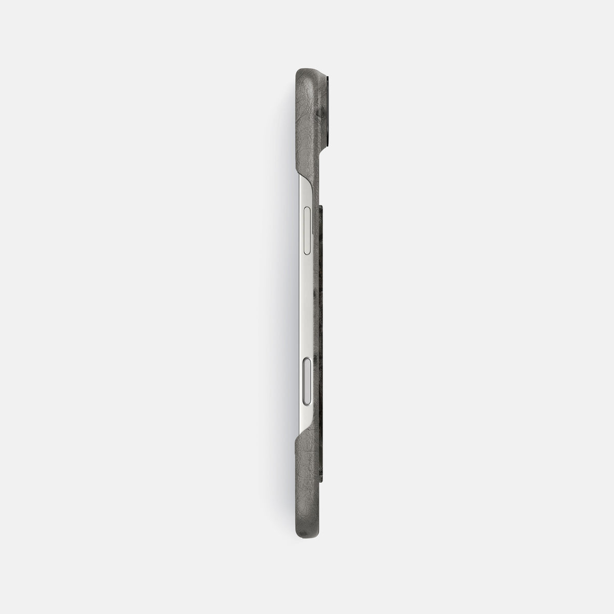 Classic Case With Carbon Dragon For iPhone 17 Air In Ostrich -3 | Grey-Black