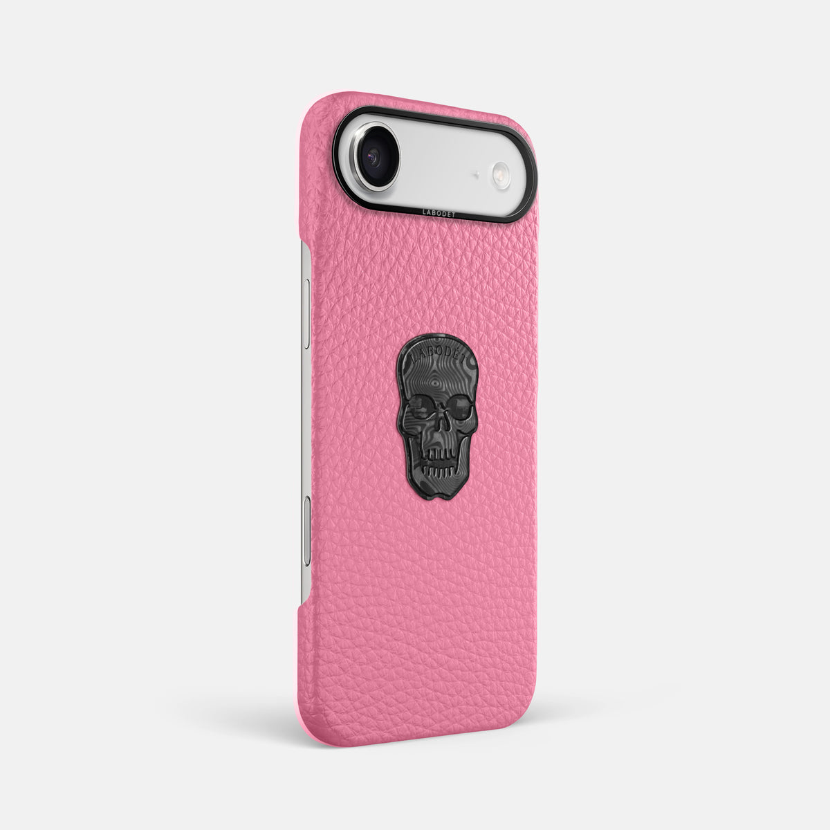 Classic Case With Carbon Skull For iPhone 17 Air In Calf -2 | Pink-Black