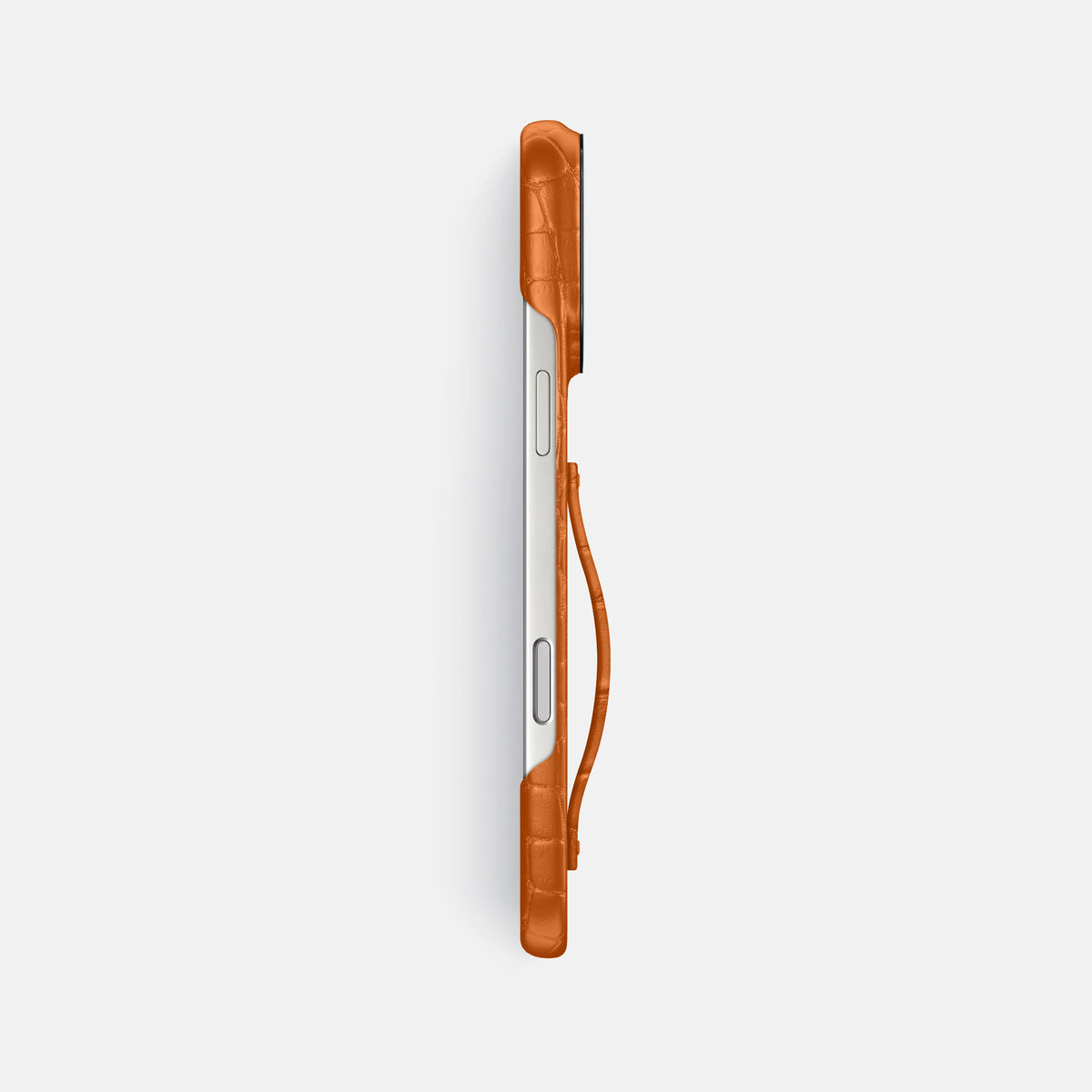 Finger Case For iPhone 17 Pro Max In Alligator -3 | Orange-Black