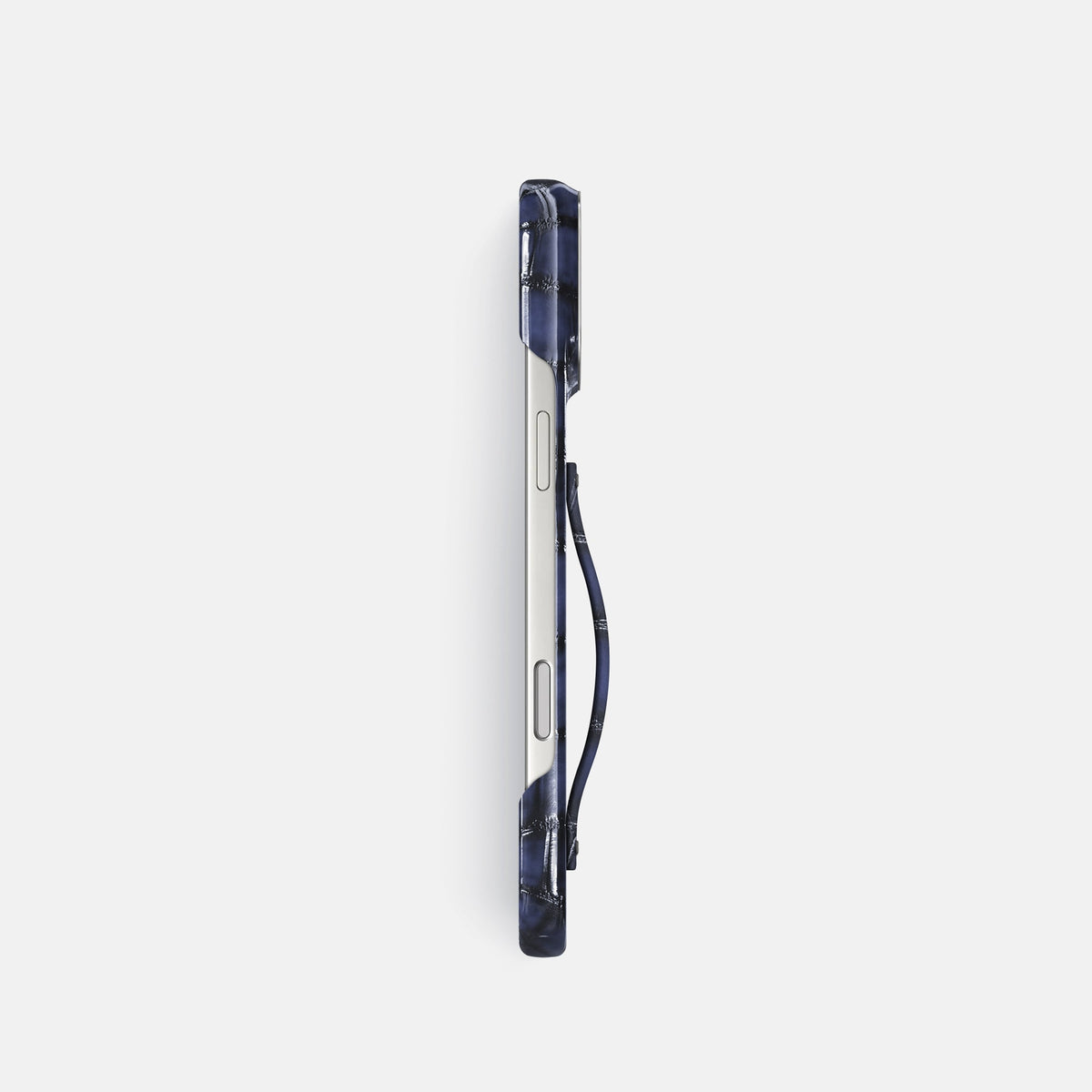 Finger Case For iPhone 18 Pro In Patina Alligator -3 | Havana-Blue-Steel