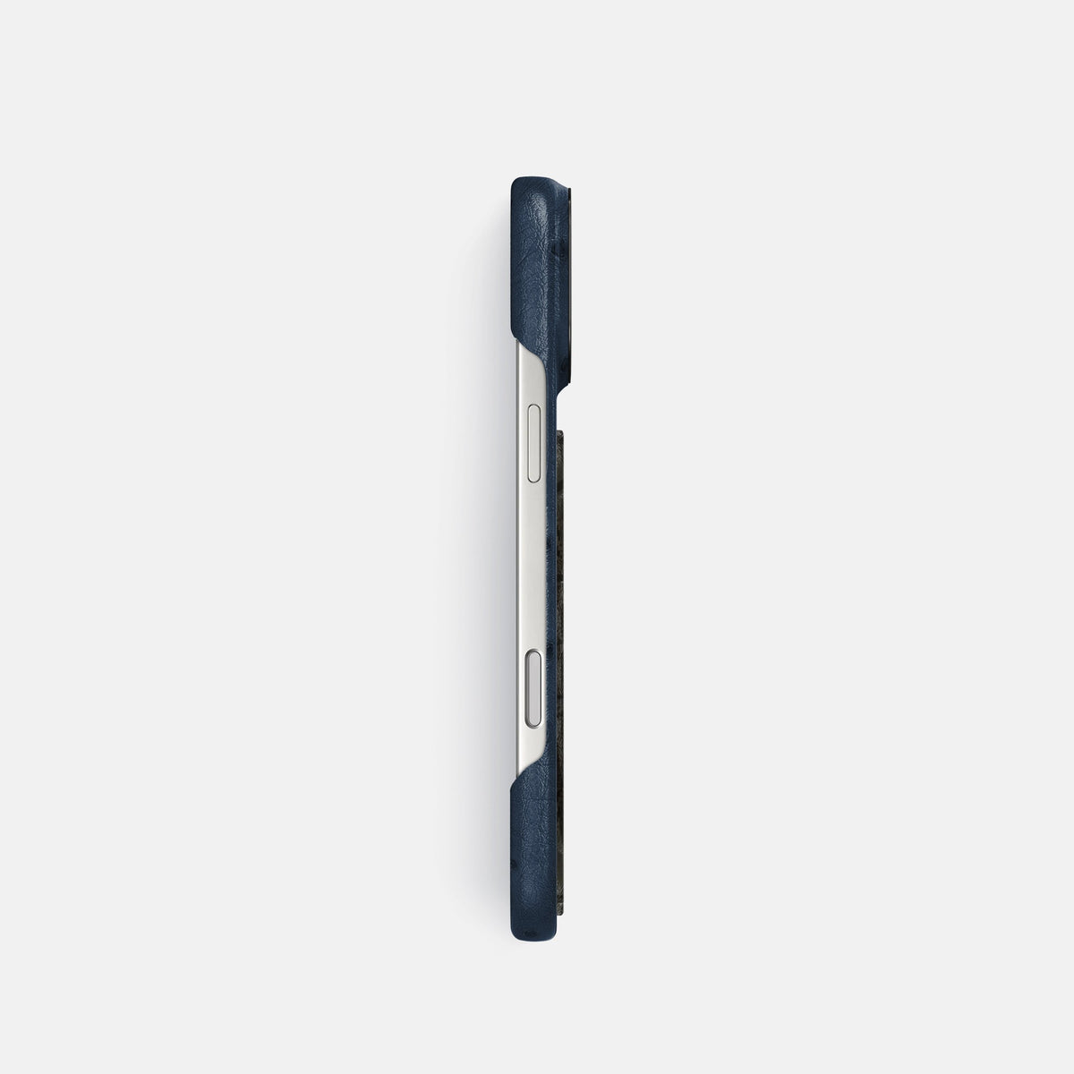 Classic Case With Carbon Dragon For iPhone 18 Pro In Ostrich -3 | Navy-Blue-Black