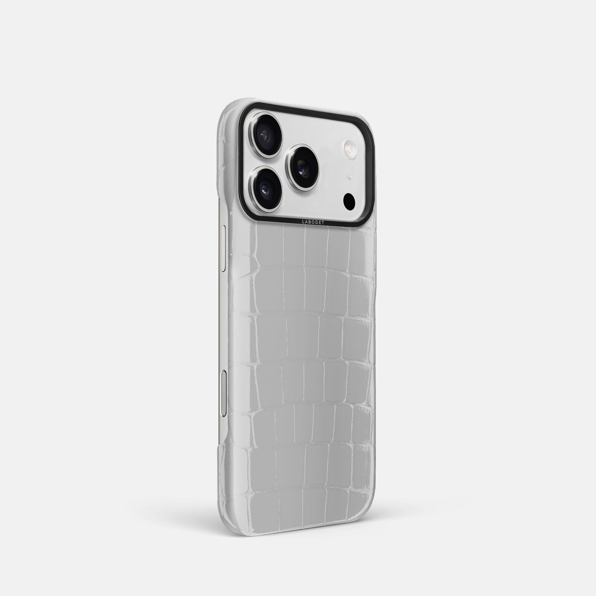 Classic Case For iPhone 17 Pro In Shiny Alligator -2 | White-Black