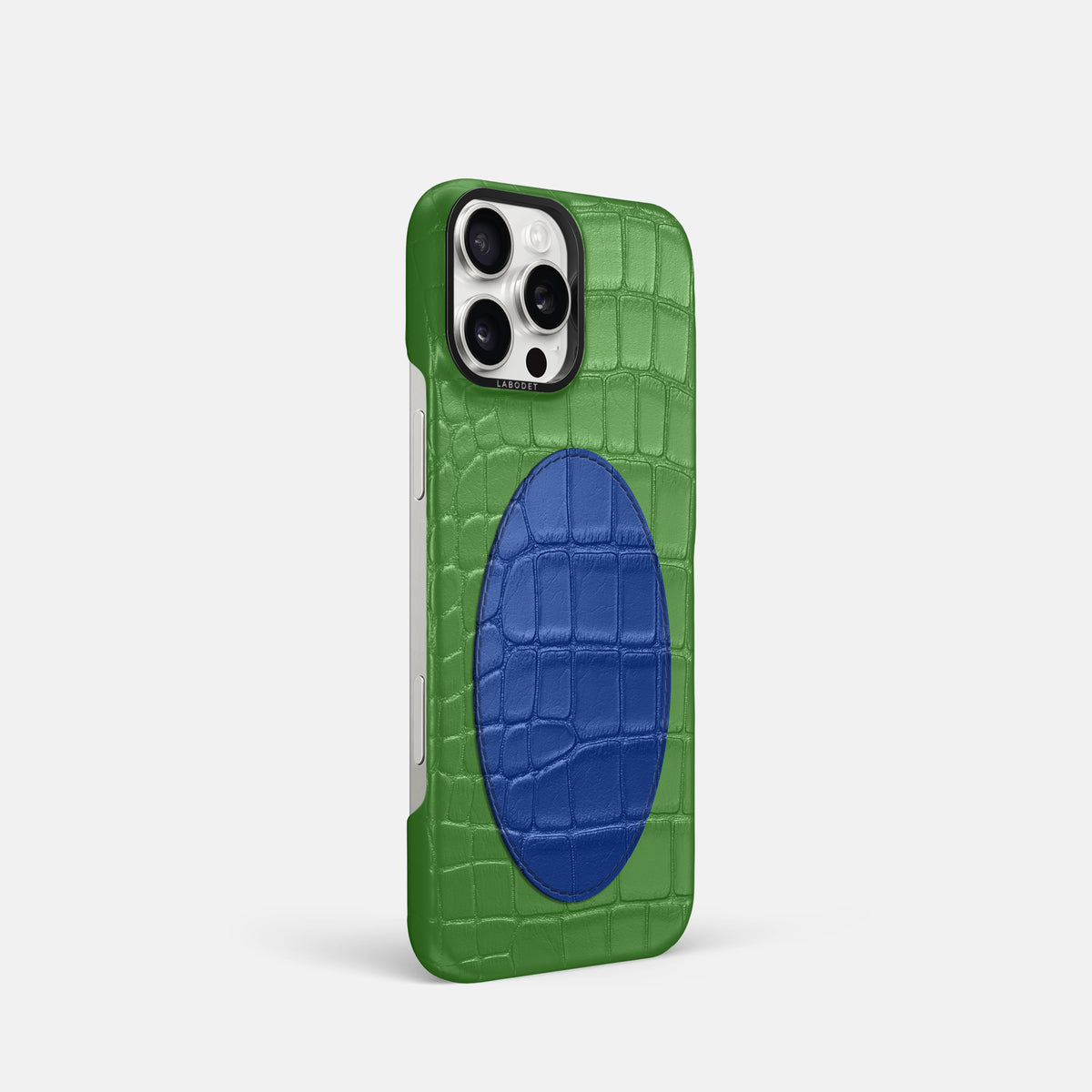 Classic Case With Oval For iPhone 16 Pro In Alligator -2 | Apple-Green-Black