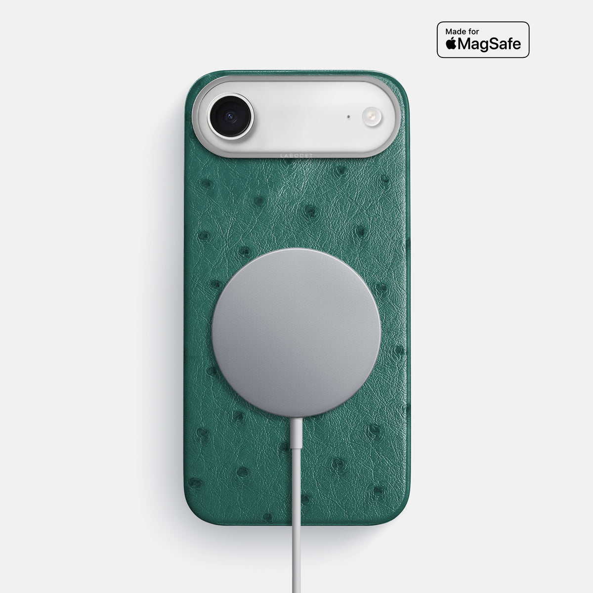 Classic Case For iPhone 17 Air In Ostrich -5 | Forest-Green-Steel