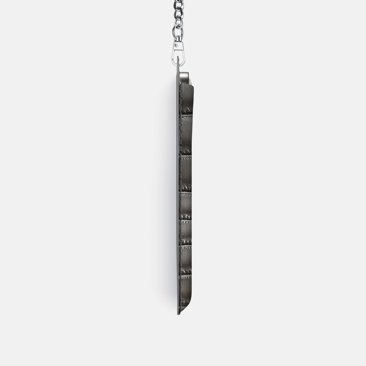 Crossbody Bag For iPhone 17 Pro In Patina Alligator -4 | Grey-Steel