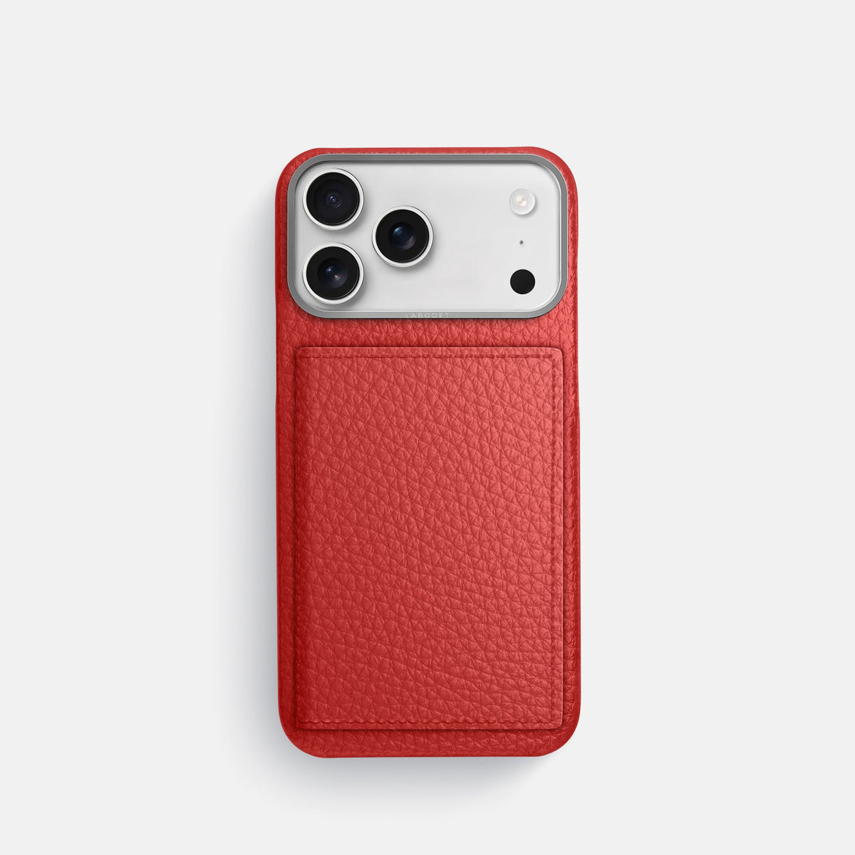 Bi-Fold Case For iPhone 18 Pro In Calf -1 | Red-Steel