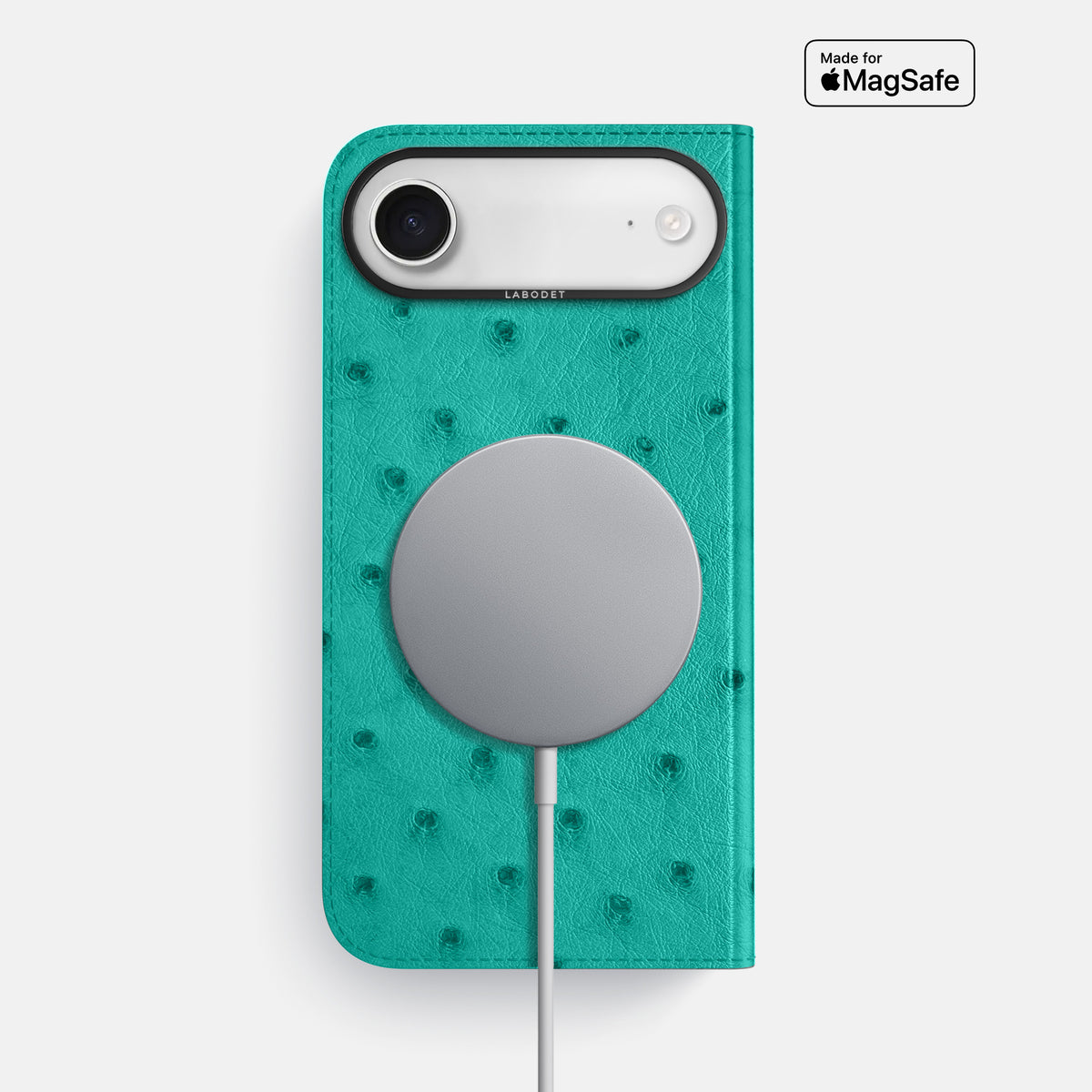 Folio Case For iPhone 17 Air In Ostrich -3 | Turquoise-Black