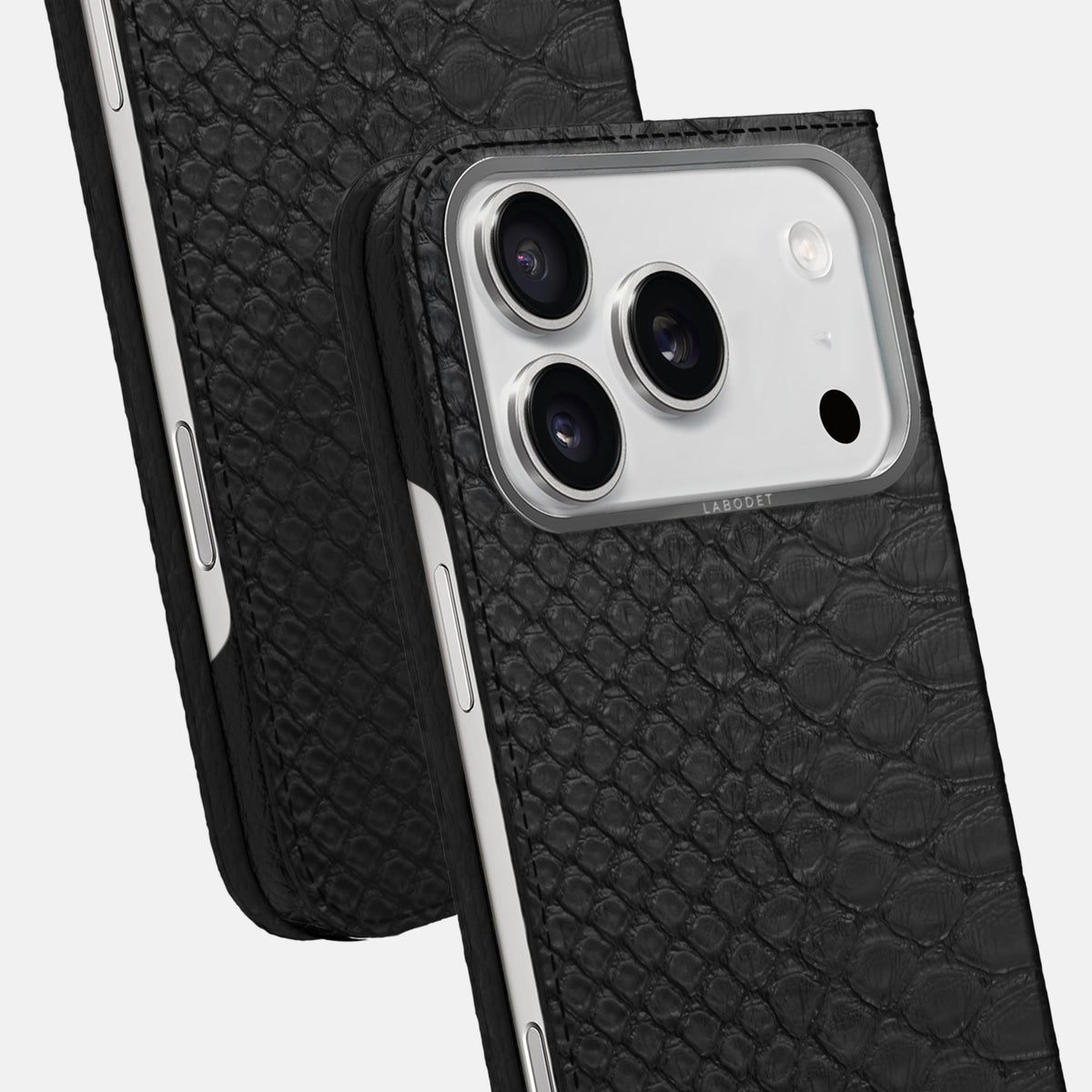 Folio Case For iPhone 18 Pro In Python -5 | Black-Steel