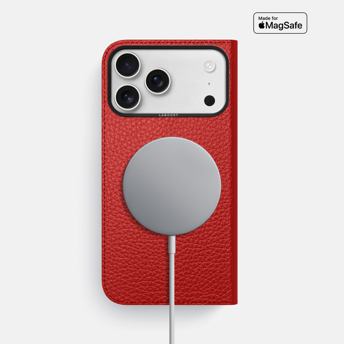 Folio Case For iPhone 17 Pro Max In Calf -3 | Red-Black