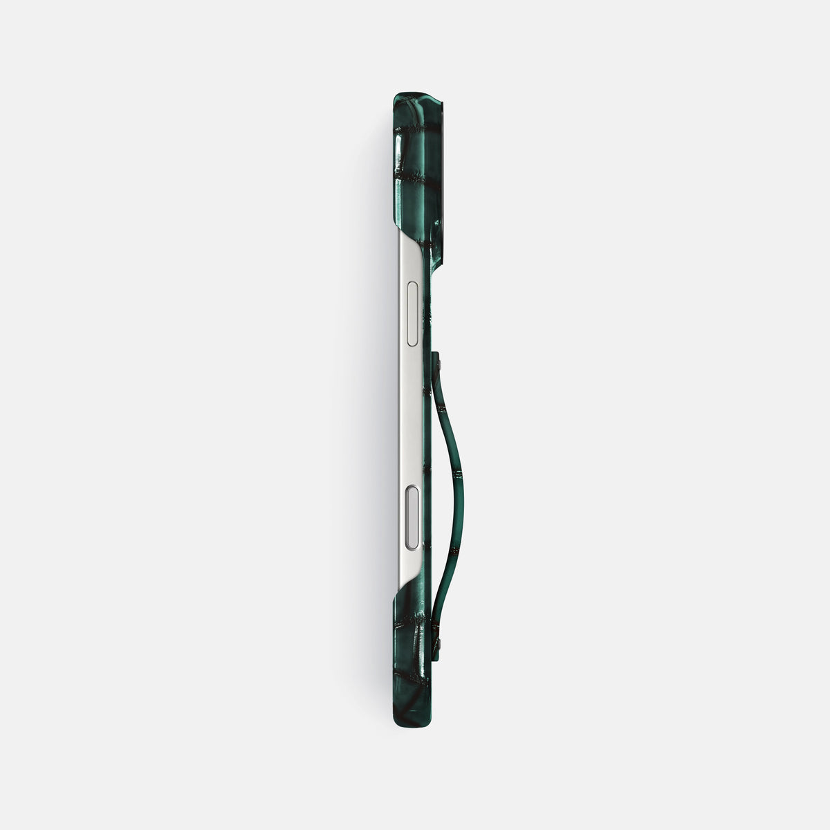 Finger Case For iPhone 17 Pro Max In Patina Alligator -3 | Green-Black