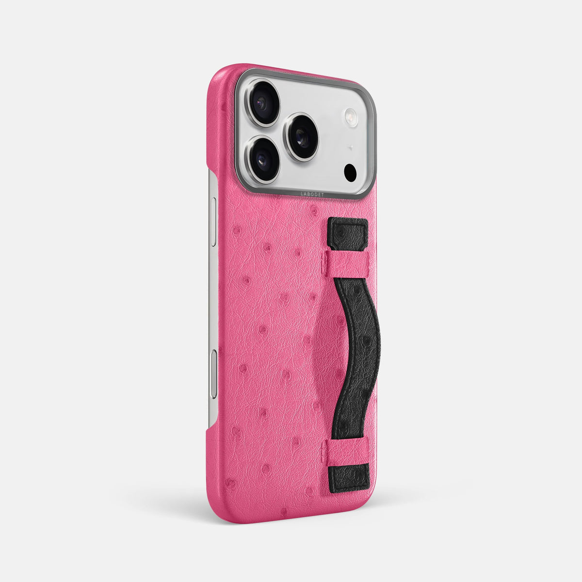 Handle Case Coloré For iPhone 18 Pro Max In Ostrich -2 | Pink-Steel