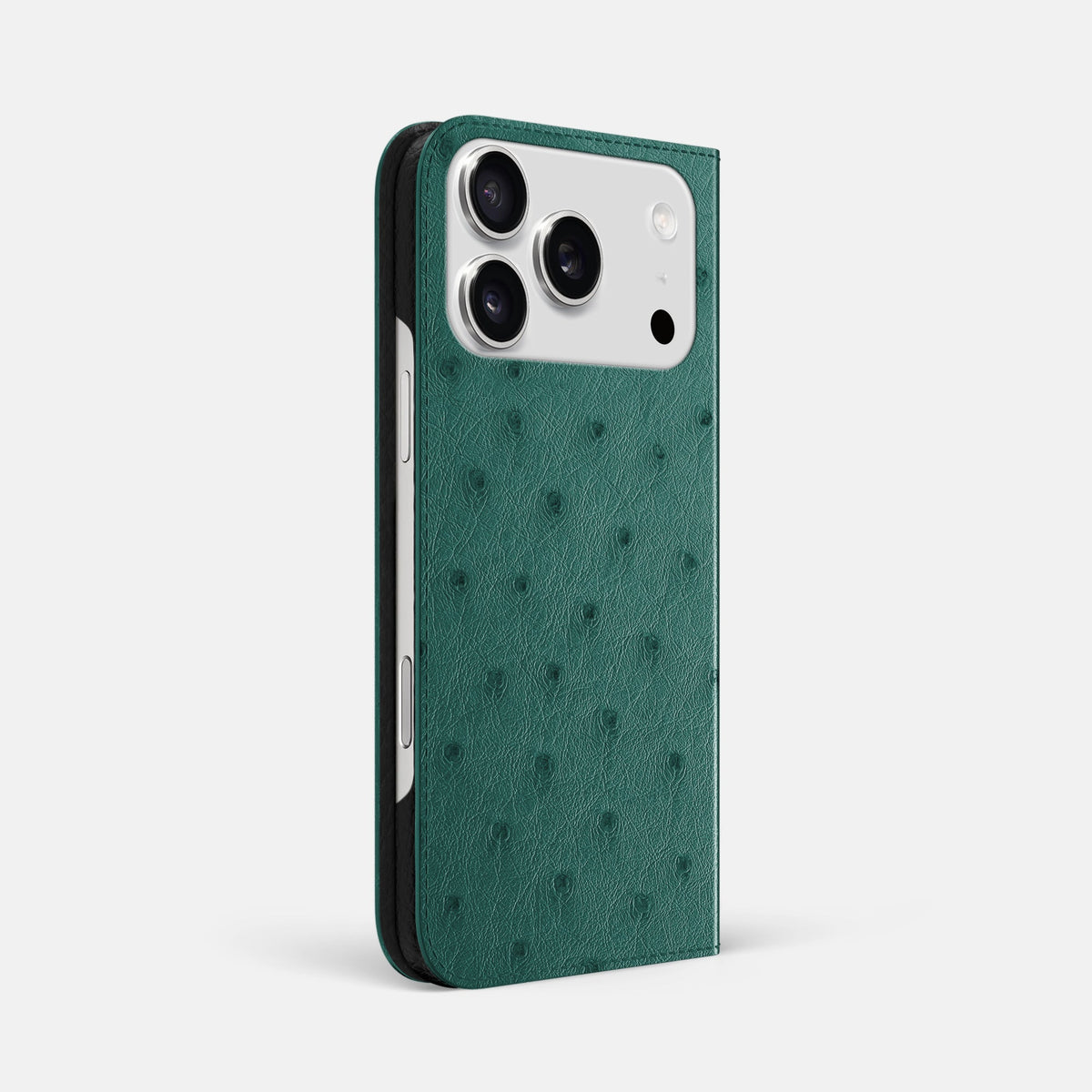 Folio Slim Case For iPhone 18 Pro Max In Ostrich -1 | Forest-Green