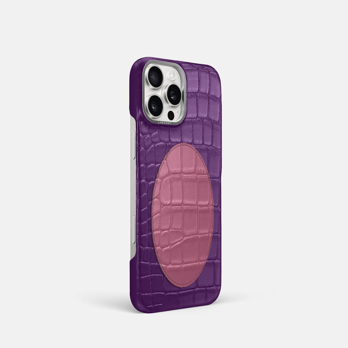 Classic Case With Oval For iPhone 16 Pro In Alligator -2 | Purple-Steel