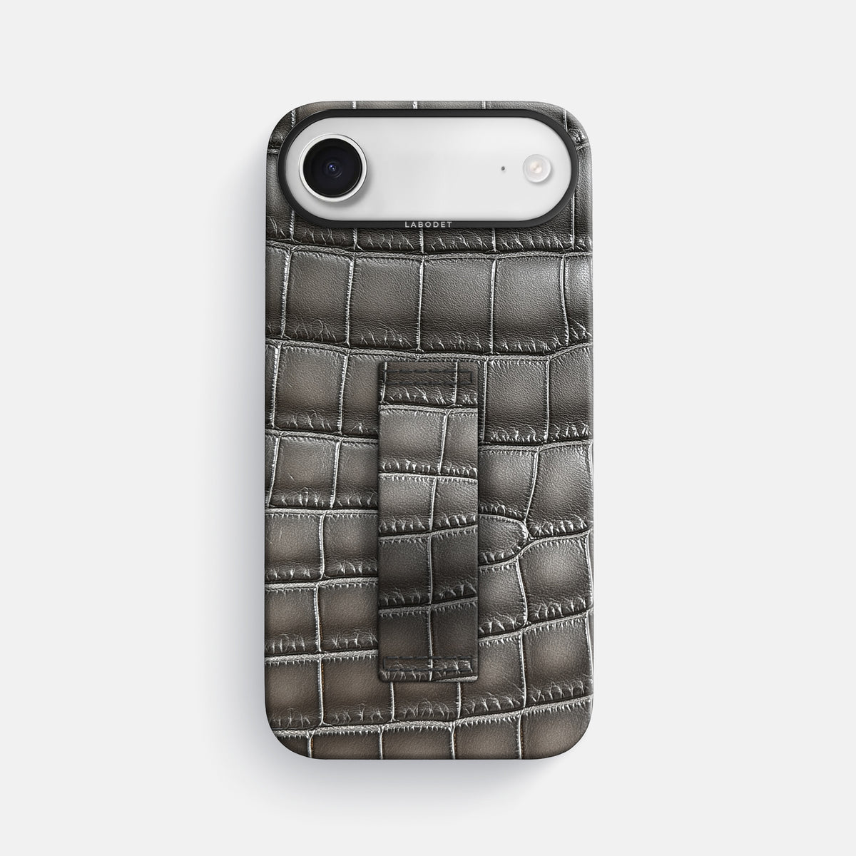 Finger Case For iPhone 17 Air In Patina Alligator -1 | Grey-Black