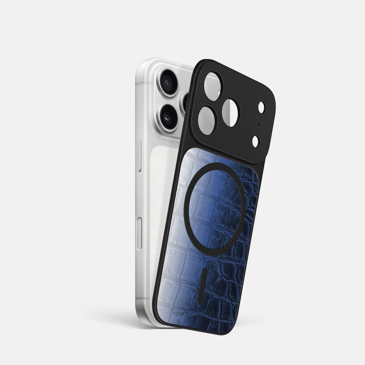 MagSafe Mask For iPhone 17 Pro In Himalayan Crocodile -1 | Navy-Blue