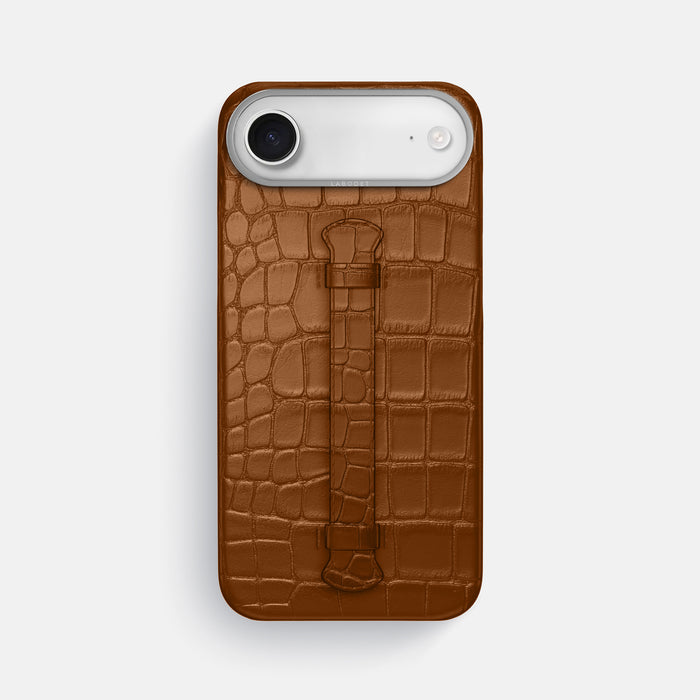 Center Handle For iPhone 17 Air In Alligator -1 | Honey-Steel