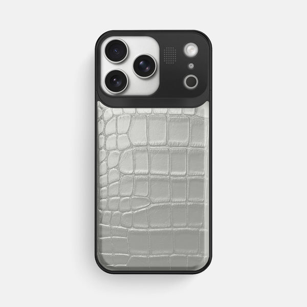 Metal Case For iPhone 17 Pro Max In Metallic Alligator