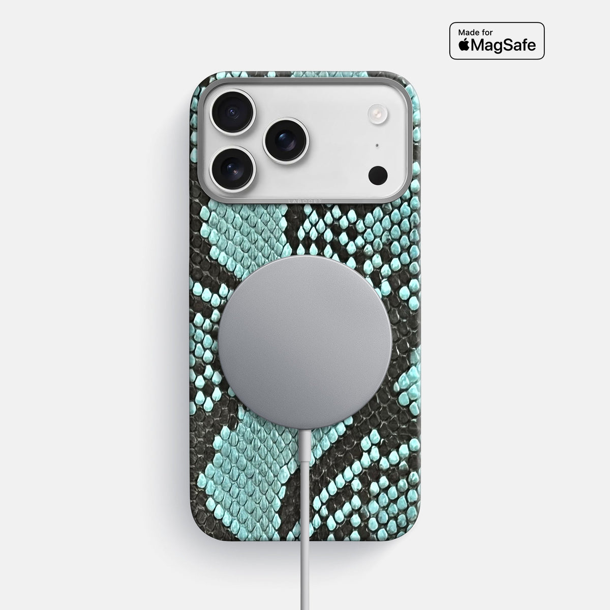 Classic Case For iPhone 18 Pro Max In Deluxe Python -5 | Blue-Lagoon-Steel