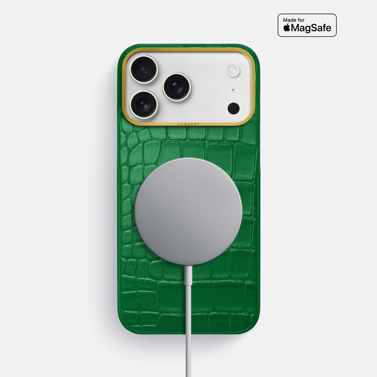 Classic Case For iPhone 18 Pro Max In Alligator -5 | Forest-Green-Gold