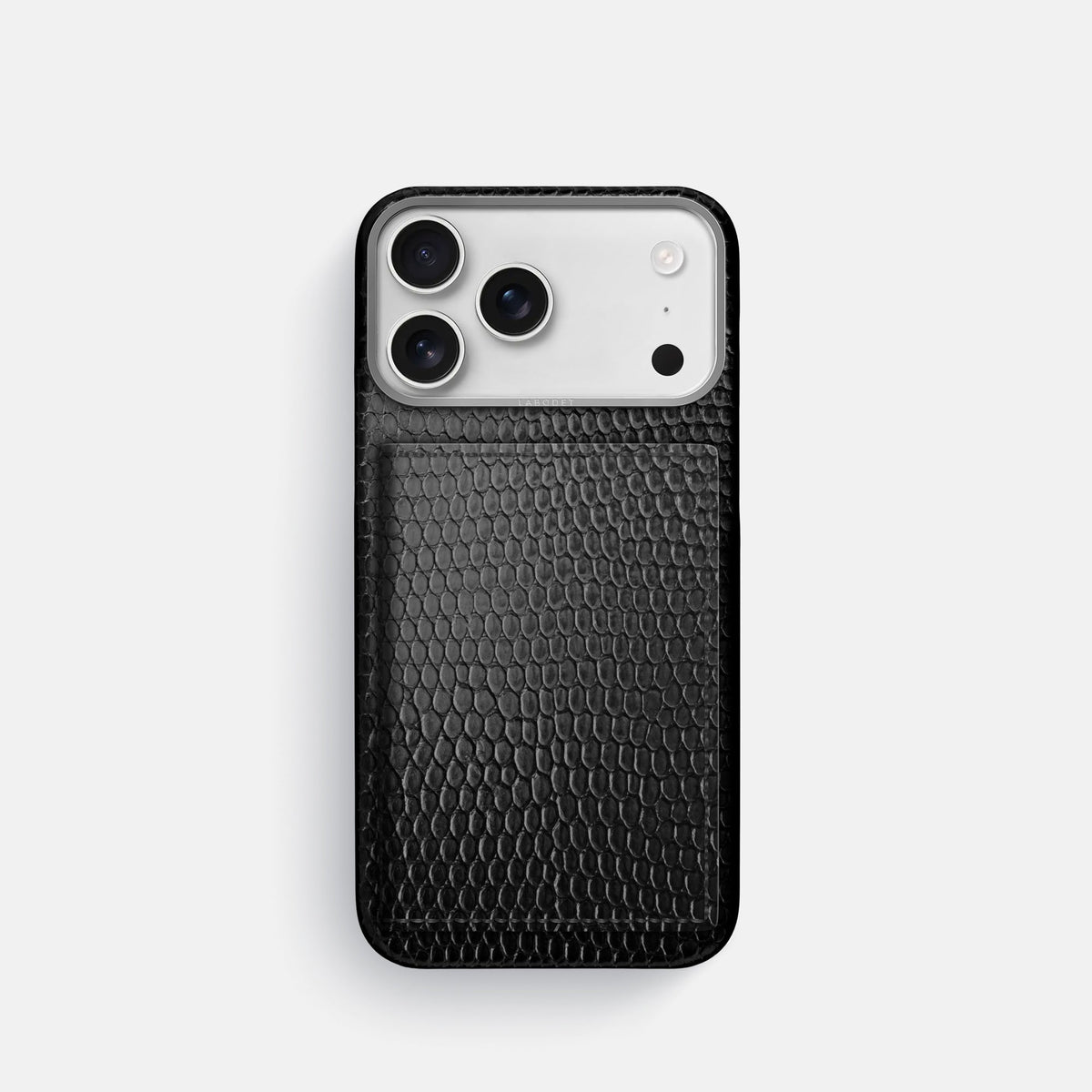Bi-Fold Case For iPhone 18 Pro In Lizard -1 | Black-Steel
