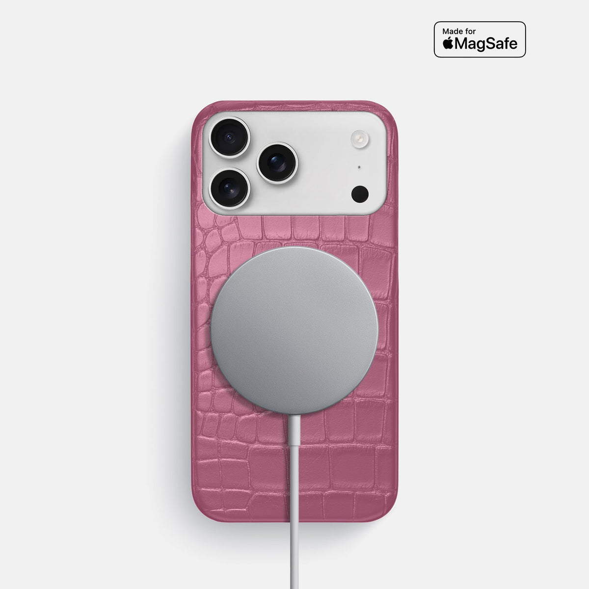 Slim Case For iPhone 18 Pro In Alligator -5 | Pink-Lagoon