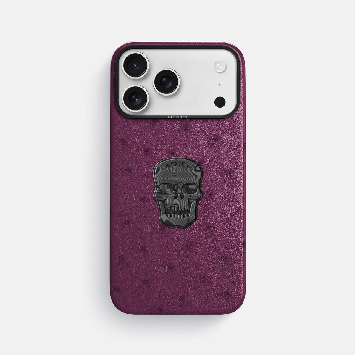 Classic Case With Carbon Skull For iPhone 18 Pro Max In Ostrich -1 | Purple-Black