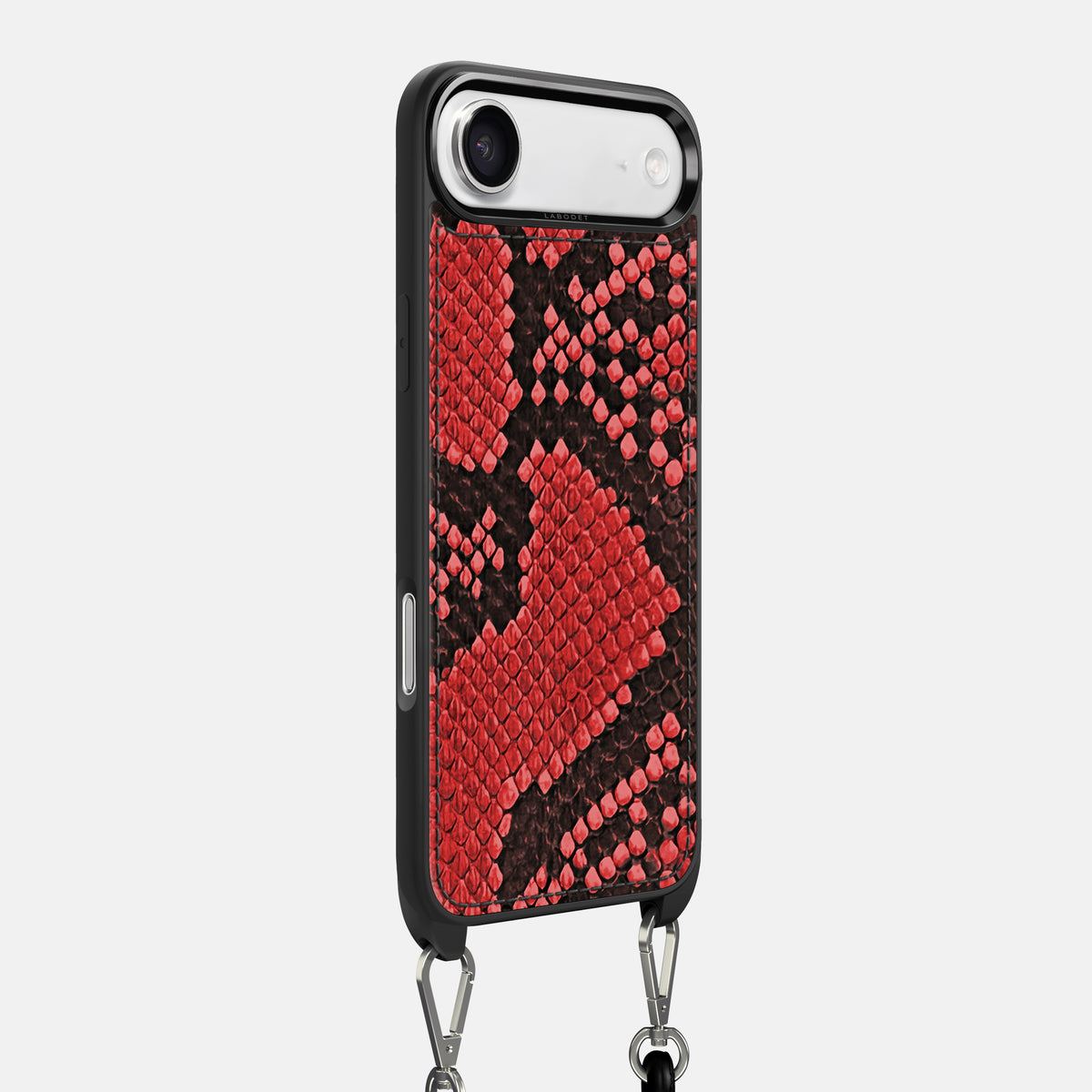 Crossbody Sport Case For iPhone 17 Air In Deluxe Python -2 | Red
