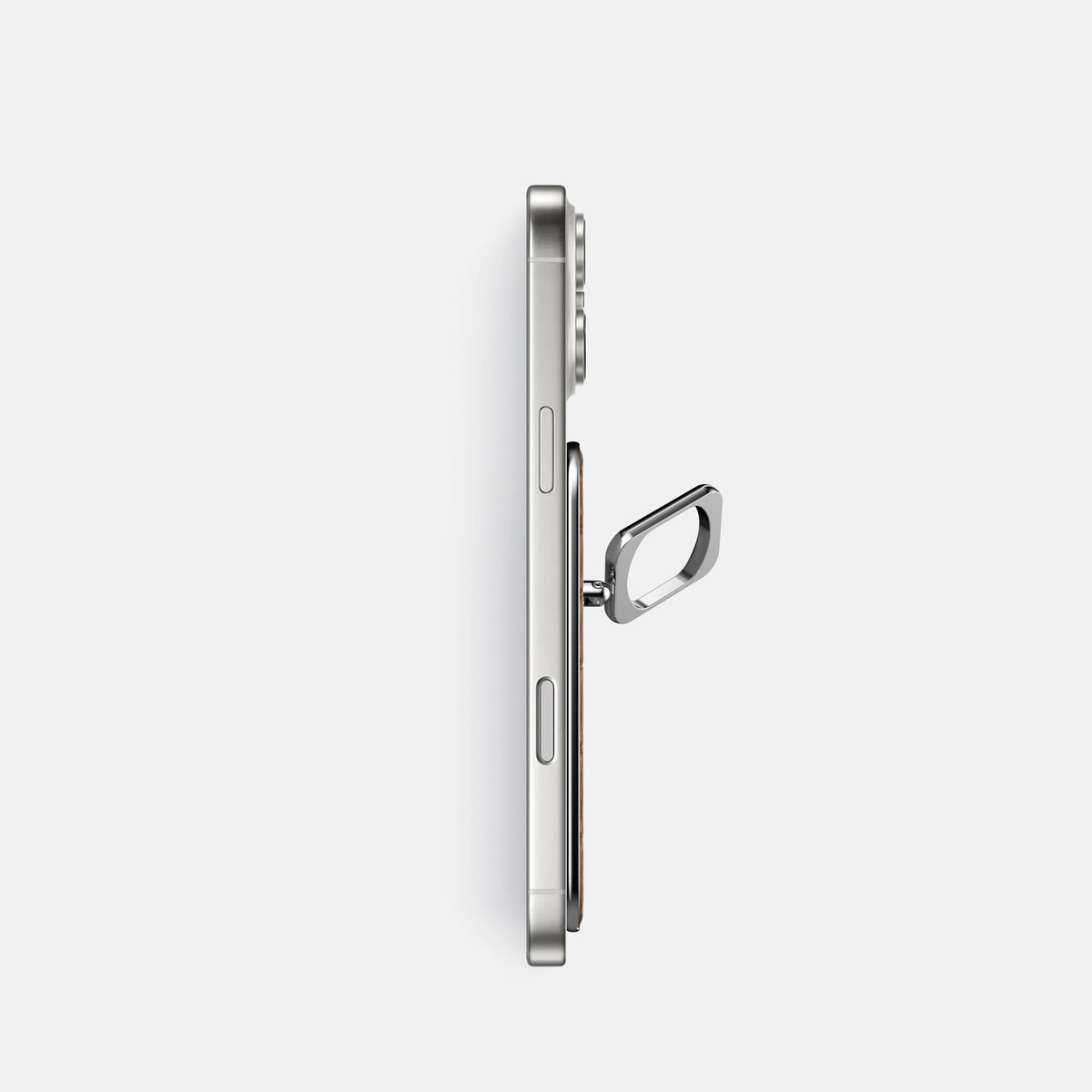 MagSafe Ring For iPhone 18 Pro In Porosus Crocodile -3 | Fur-Brown-Steel