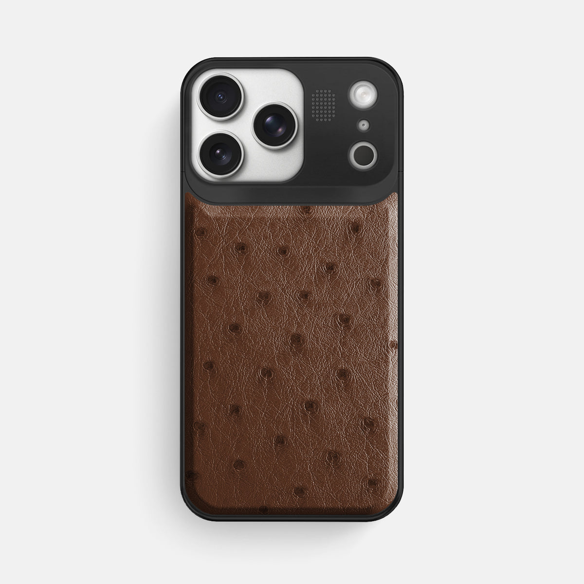 Metal Case For iPhone 17 Pro Max In Ostrich -1 | Chocolate-Black