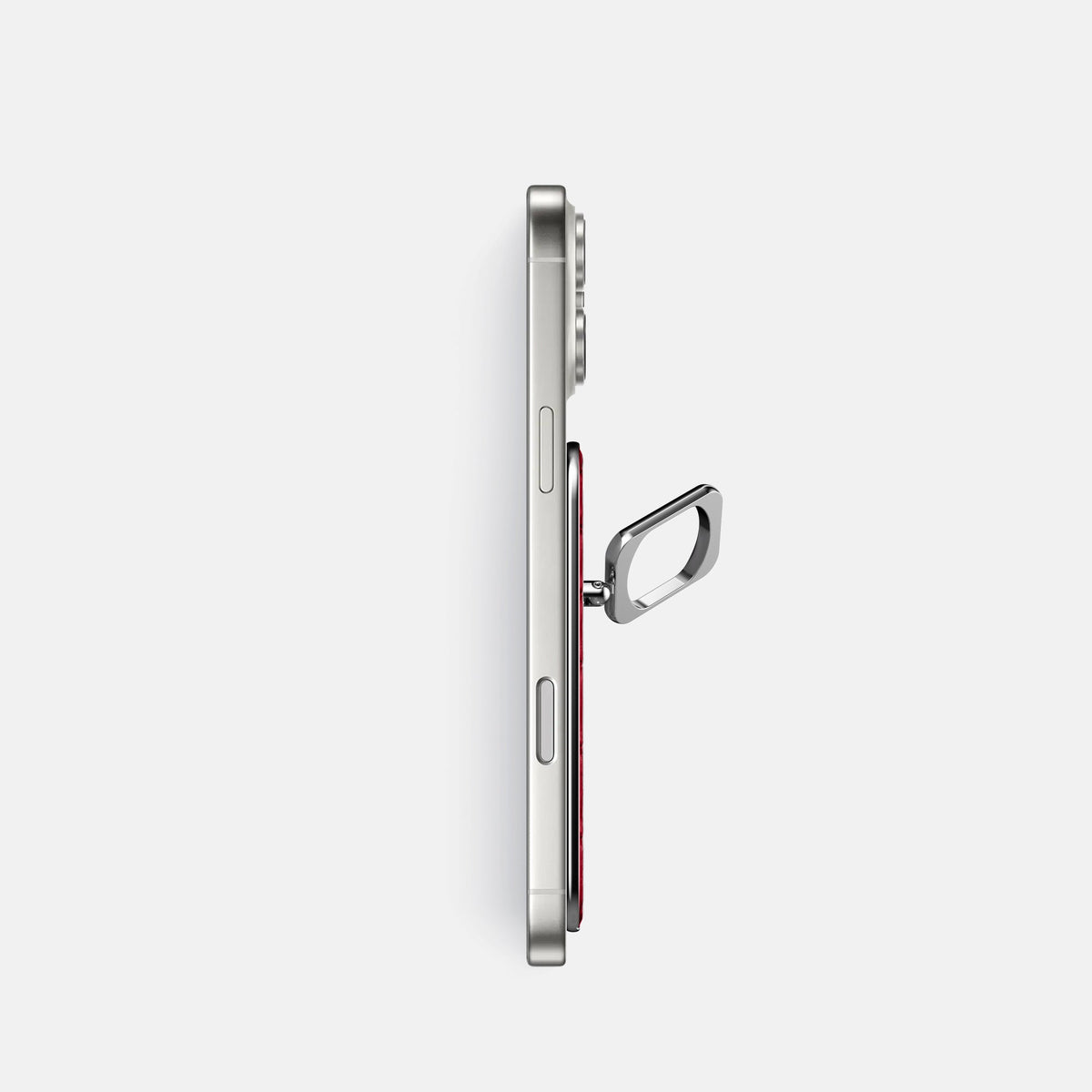 MagSafe Ring For iPhone 18 Pro In Porosus Crocodile -3 | Burgundy-Steel