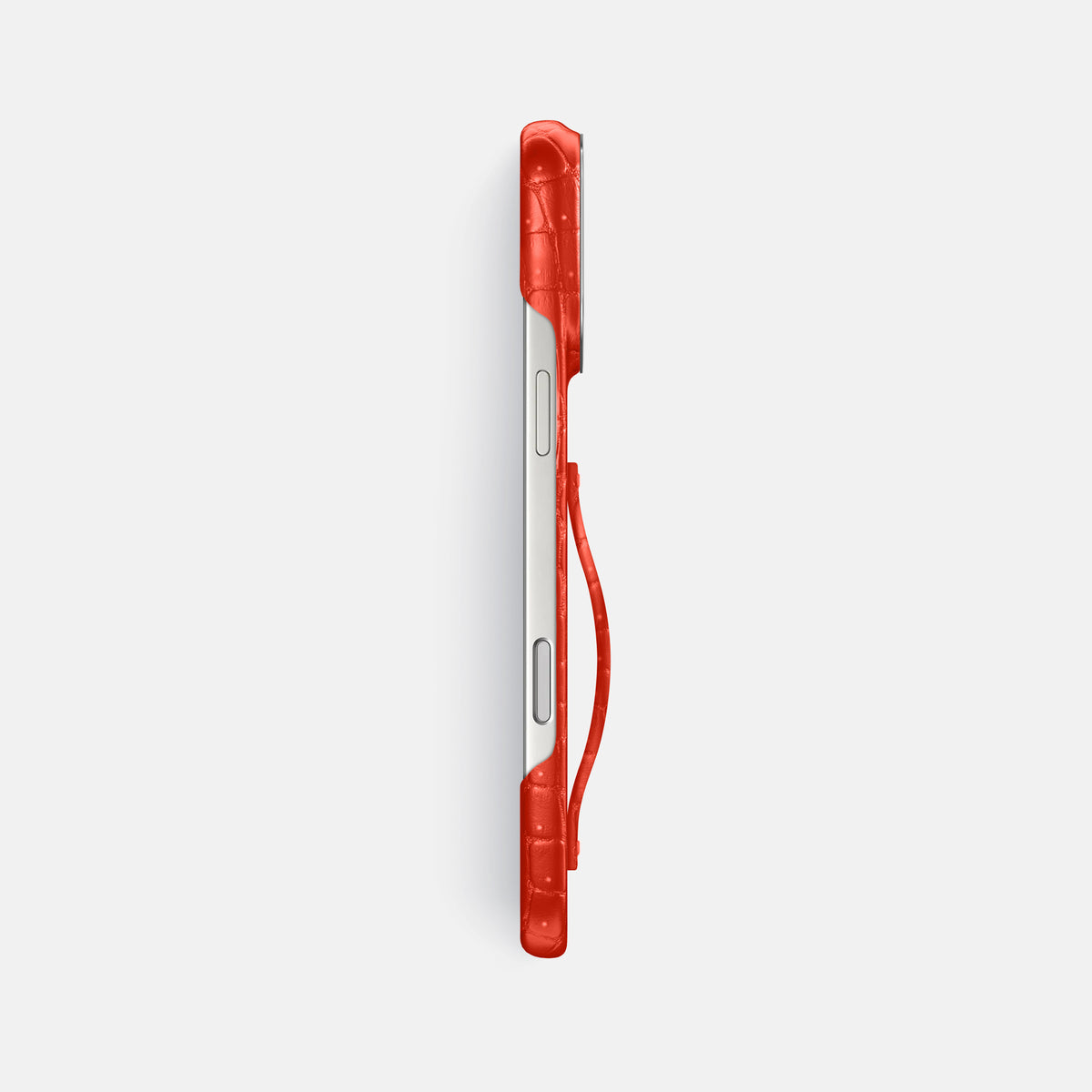 Finger Case For iPhone 17 Pro Max In Porosus Crocodile -3 | Rust-Steel