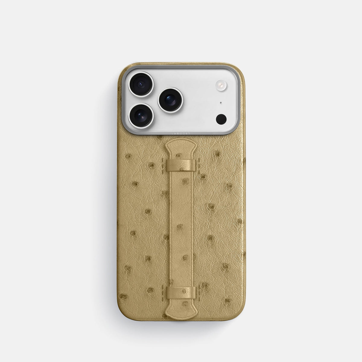 Center Handle For iPhone 18 Pro In Ostrich -1 | Desert-Sand-Steel