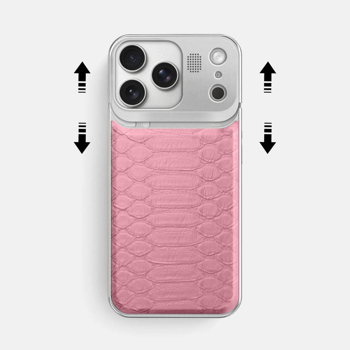 Metal Case For iPhone 17 Pro Max In Python -2 | Pink-Steel