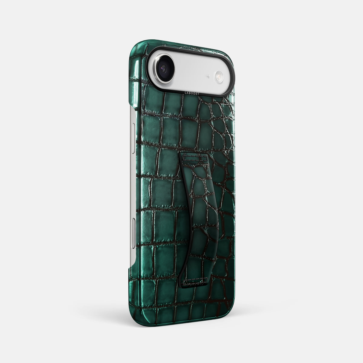 Finger Case For iPhone 17 Air In Patina Alligator -2 | Green-Black