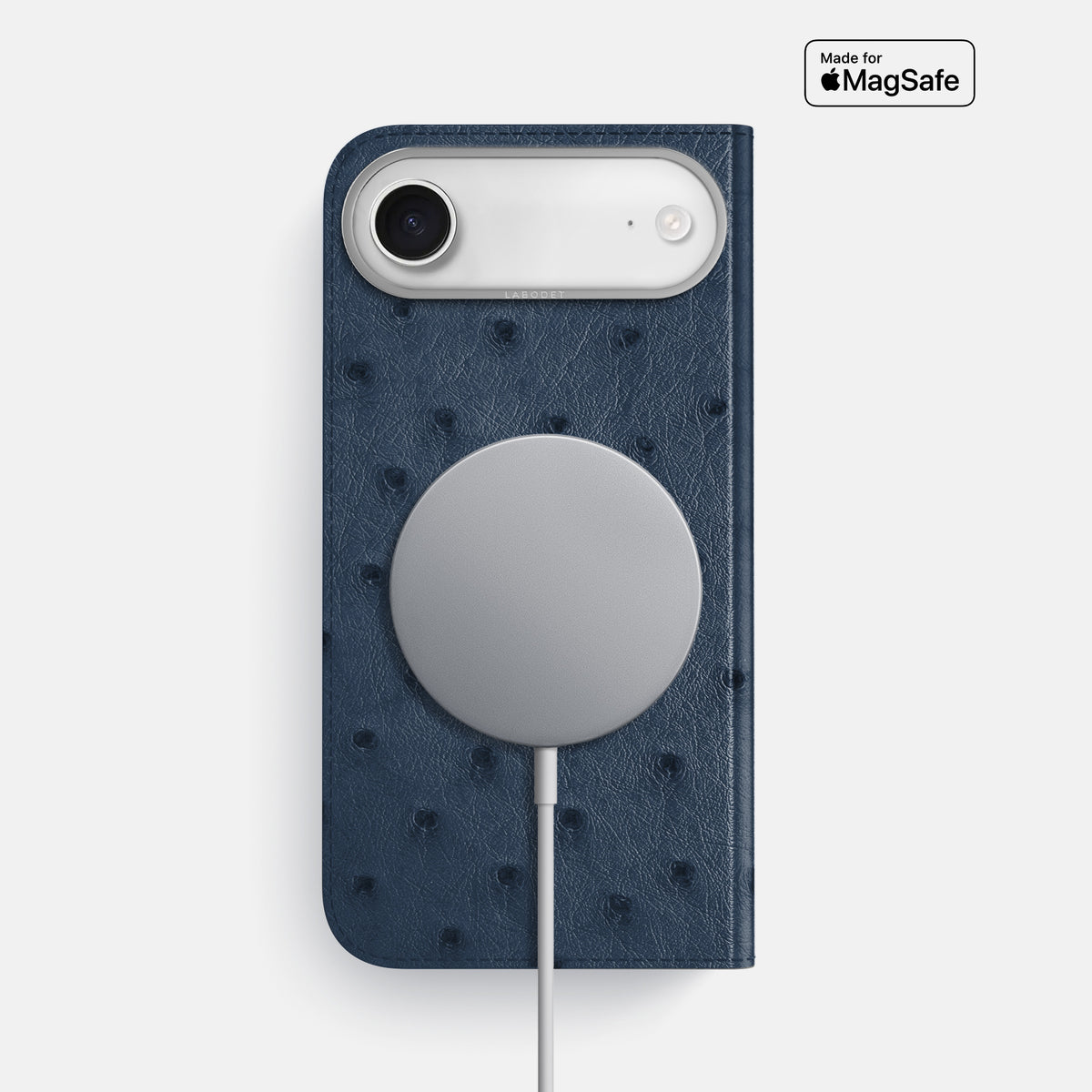 Folio Case For iPhone 17 Air In Ostrich -3 | Navy-Blue-Steel
