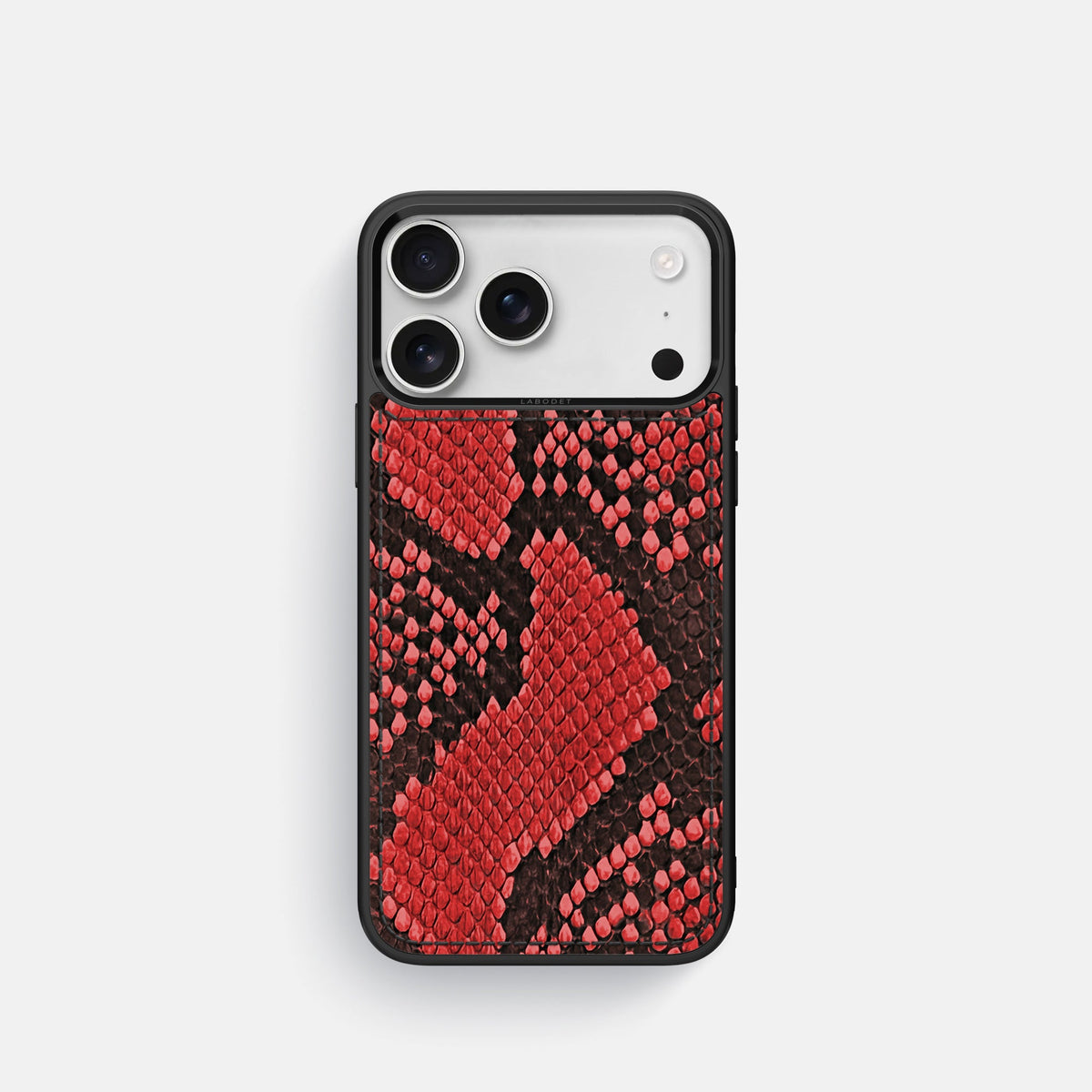 Sport Case For iPhone 18 Pro In Deluxe Python -1 | Red