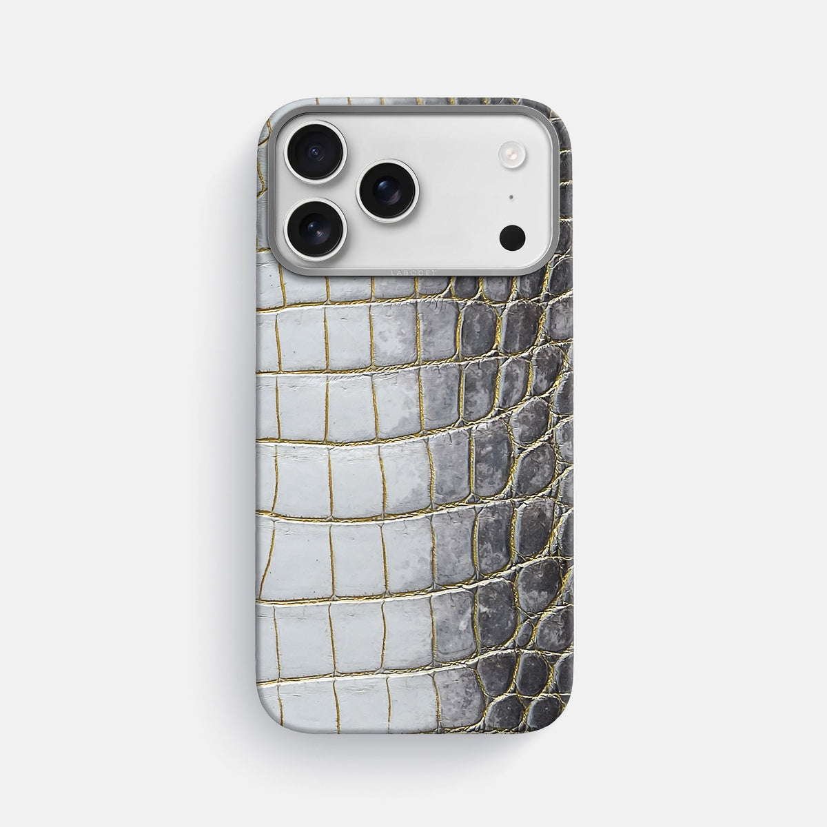Classic Case For iPhone 18 Pro Max In Himalayan Crocodile -1 | Gold-Steel