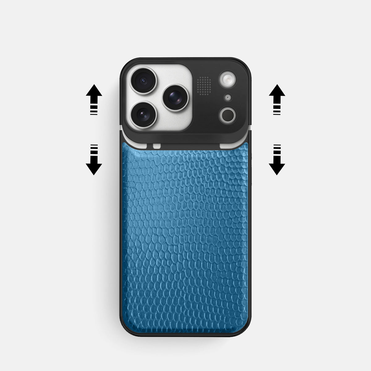 Metal Case For iPhone 17 Pro In Lizard -2 | Blue-Black