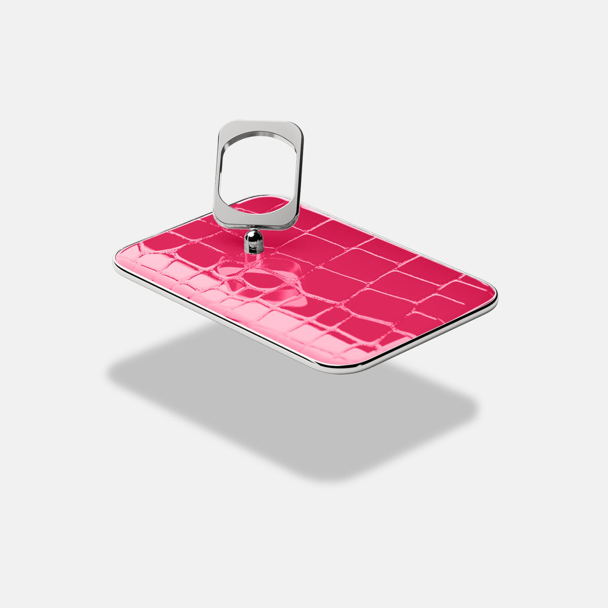MagSafe Ring For iPhone 18 Pro In Shiny Alligator -4 | Pink-Panther-Steel
