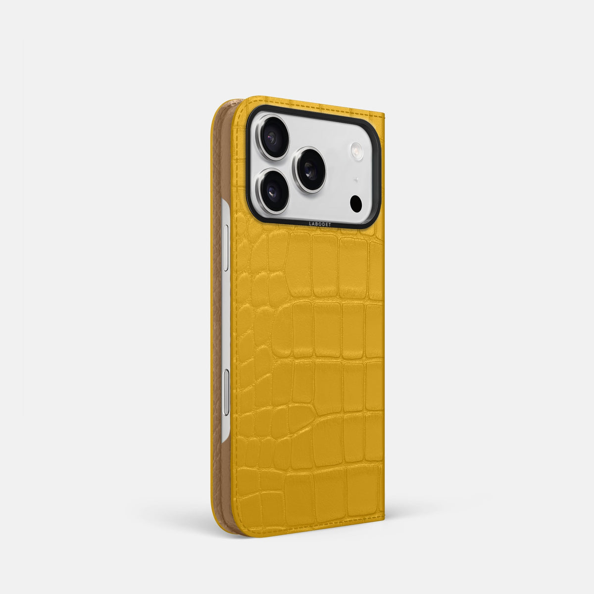 Folio Case For iPhone 18 Pro In Alligator -1 | Yellow-Black