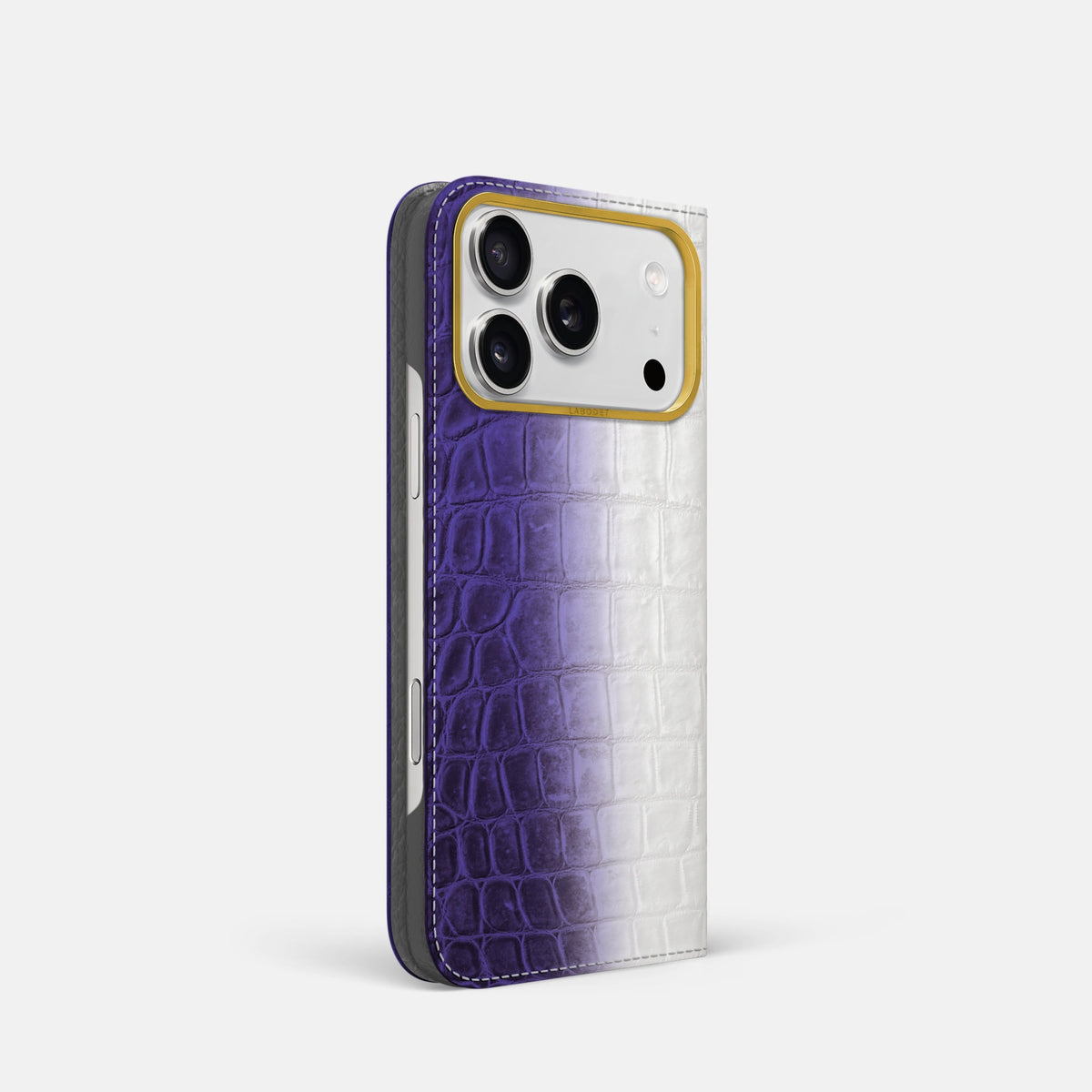 Folio Case For iPhone 18 Pro In Himalayan Crocodile -1 | Purple-Gold